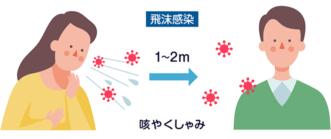 図：風しんウイルスの感染経路